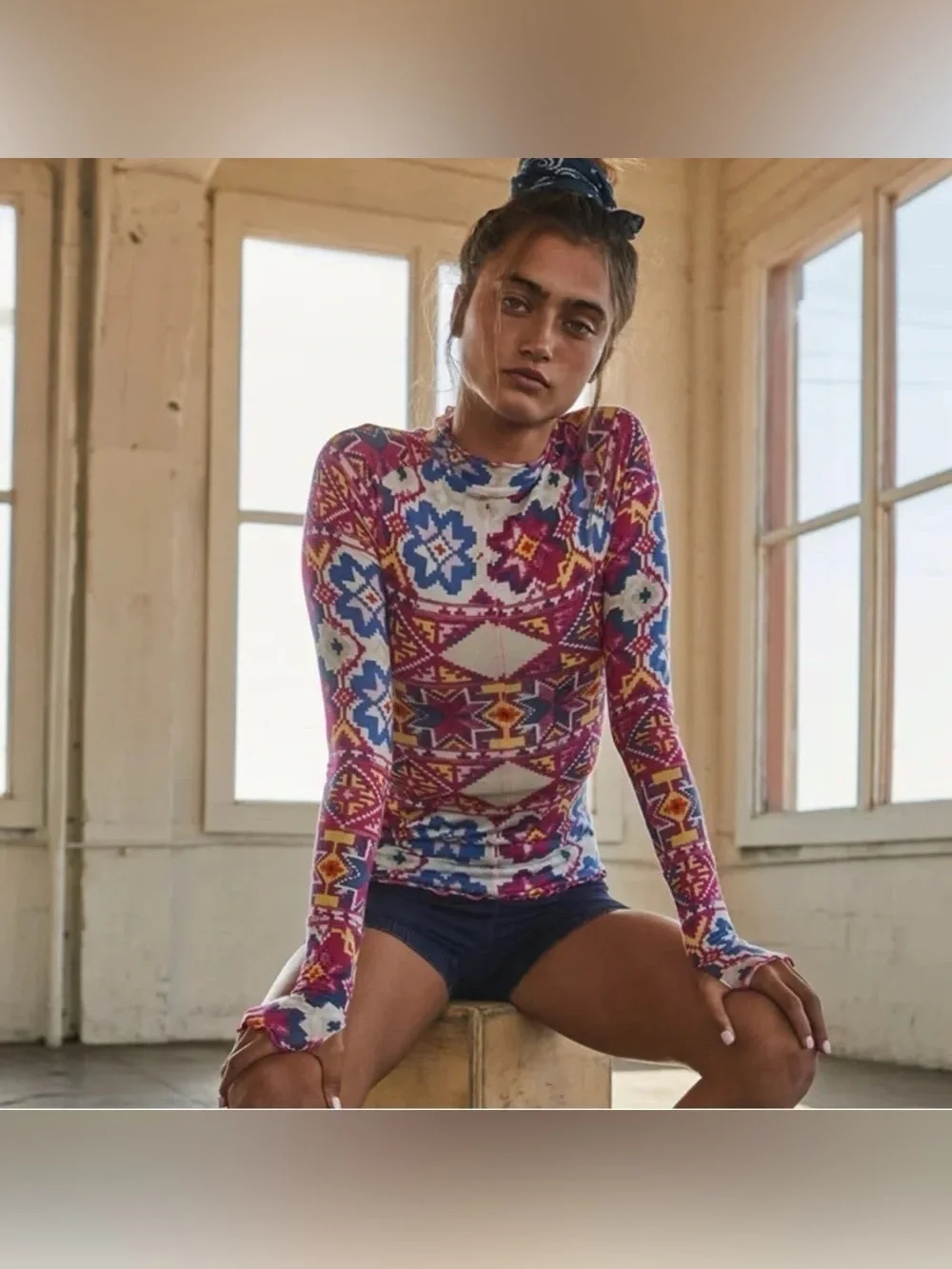 NWT High Jump Printed Long Sleeve
